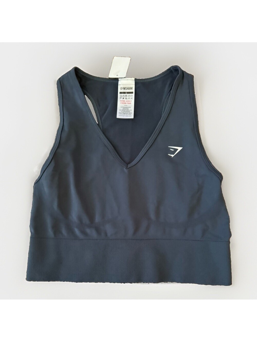 NWOT Gymshark EVERYDAY SEAMLESS CROP TANK BLUE Large NEW